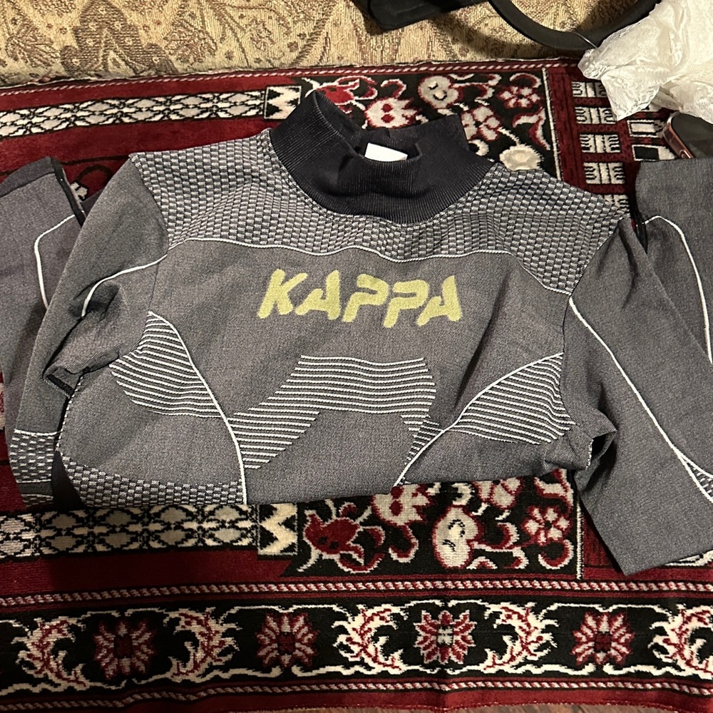Kappa Gray and Yellow Graphic Sweater